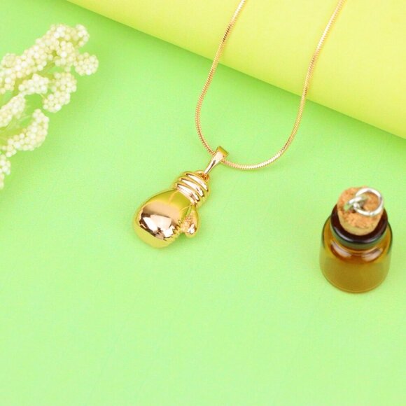 "Boxing Glove Rose Gold Pendant for Sporty Charm, XPPT1285 - Picture 7 of 12